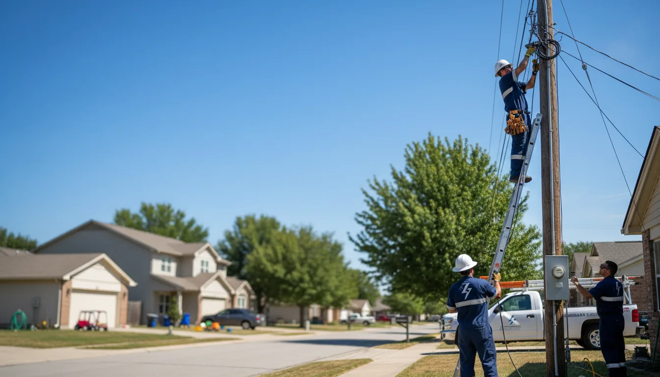 Residential electrician providing installation services in Atoka, OK